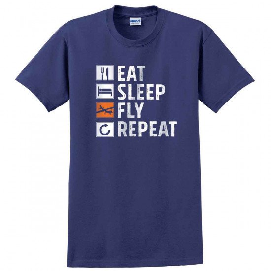 T-shirt "Eat, Sleep, Fly, Repeat"
